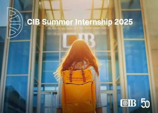 البنك التجاري الدولي CIB يفتح باب التسجيل لبرنامج التدريب الصيفي لطلاب الجامعات 2025. البنك التجاري الدولي CIB يفتح باب التسجيل لبرنامج التدريب الصيفي لطلاب الجامعات 2025.