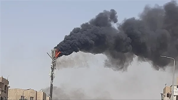 التحريات: درجة الحرارة سبب حريق برج شبكات بالتجمع
