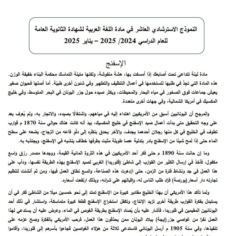 الثانوية العامة 2025: رابط 5 نماذج استرشادية في اللغة العربية ستساعدك في الامتحان الثانوية العامة 2025: رابط 5 نماذج استرشادية في اللغة العربية ستساعدك في الامتحان
