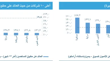 “الجزيرة كابيتال”: أقل 10 شركات مدرجة في سوق الأسهم من حيث نسبة مكرر الربح والقيمة الدفترية، وأعلى 10 شركات من حيث العائد على الأصول وحقوق المساهمين، وأفضل 10 شركات في توزيع الأرباح.