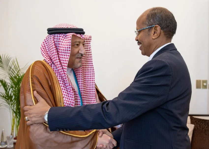 الخريجي ورئيس مفوضية الاتحاد الأفريقي يتناولان تعزيز التعاون الثنائي الخريجي ورئيس مفوضية الاتحاد الأفريقي يتناولان تعزيز التعاون الثنائي