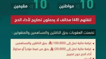 الداخلية تتخذ إجراءات إدارية ضد 20 مخالفًا لأنظمة وتعليمات الحج