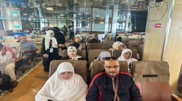 الدفعة الثانية من حجاج البر تغادر ميناء نويبع البحري متوجهة إلى الأراضي المقدسة