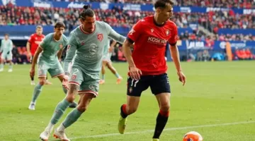 الدوري الإسباني: أوساسونا يحقق فوزاً على أتلتيكو مدريد بهدفين دون مقابل