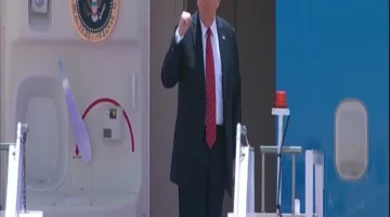 الرئيس الأمريكي يغادر الرياض وولي العهد يتصدر المودعين له