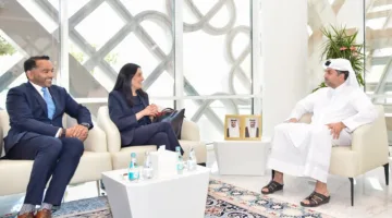 الرئيس التنفيذي للهيئة العامة للمناطق الحرة يلتقي مع المديرة التنفيذية لبلومبرغ ميديا.