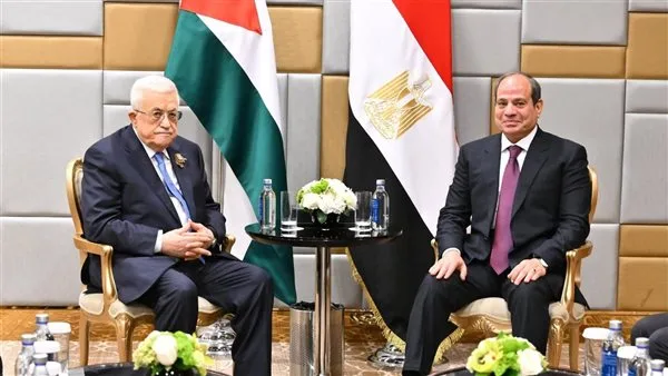 الرئيس السيسى يلتقي نظيره الفلسطيني بموسكو ويؤكد دعم مصر الكامل للقضية الفلسطينية