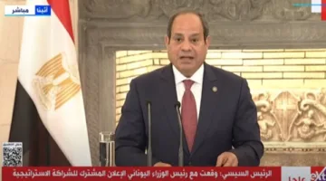 الرئيس السيسي: الشراكة مع اليونان نموذجا يحتذى به في المنطقة