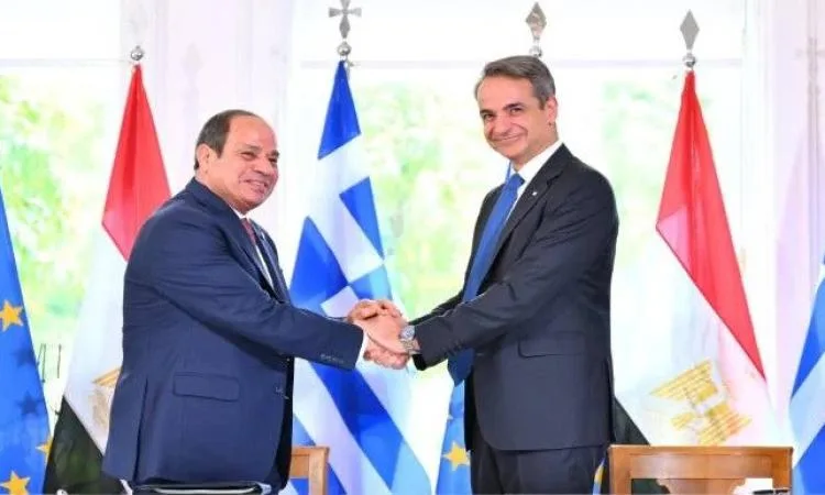 الرئيس السيسي ورئيس وزراء اليونان يوقعان إعلان الشراكة الاستراتيجية