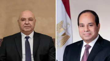 الرئيس السيسي ونظيره اللبناني يتناولان سبل تعزيز العلاقات المشتركة ودعم استقرار لبنان.