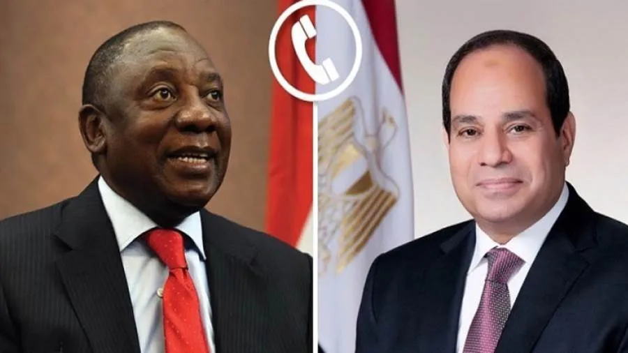 الرئيس السيسي يتحدث مع رئيس جنوب إفريقيا حول كيفية تعزيز الأمن والاستقرار في القارة. الرئيس السيسي يتحدث مع رئيس جنوب إفريقيا حول كيفية تعزيز الأمن والاستقرار في القارة.