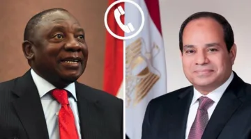 الرئيس السيسي يتلقى مكالمة من سيريل رامافوزا، رئيس جنوب أفريقيا