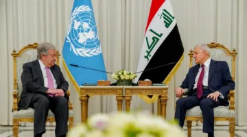 الرئيس العراقي يناقش قضايا إقليمية وعالمية مع الأمين العام للأمم المتحدة