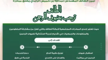 الزايدي يطلق مشروع “الطائف ترحب بالزوار”
