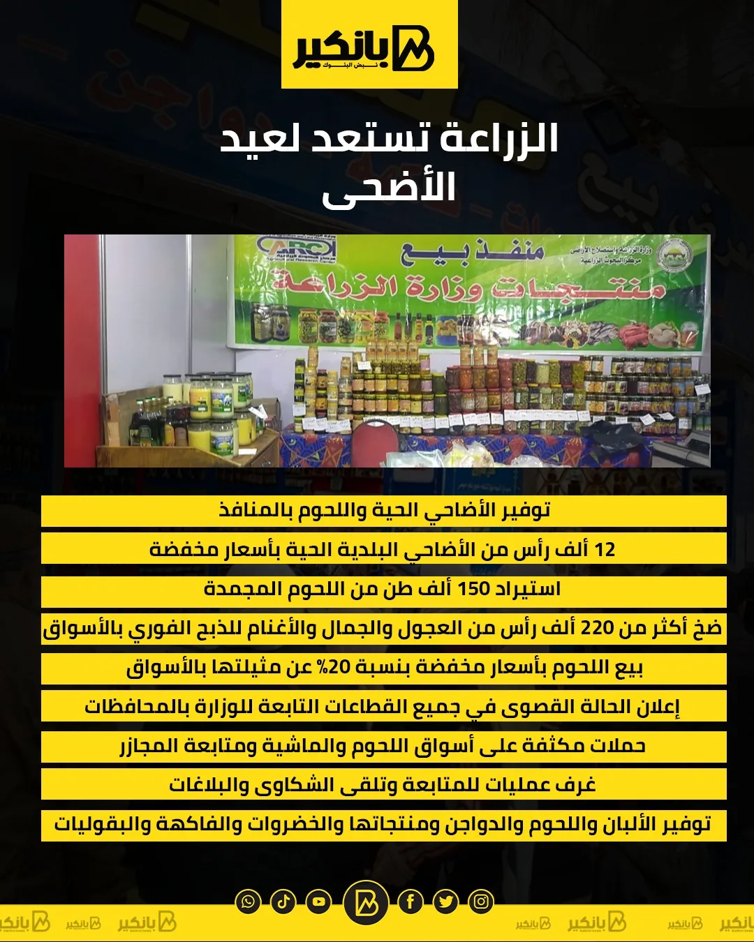 الزراعة تتجهز لعيد الأضحى | رسوم بيانية الزراعة تتجهز لعيد الأضحى | رسوم بيانية