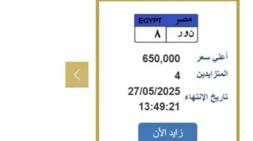 السعر بلغ 650 ألف جنيه.. الطلب يتصاعد على لوحة سيارة فريدة | اكتشف الخطوات