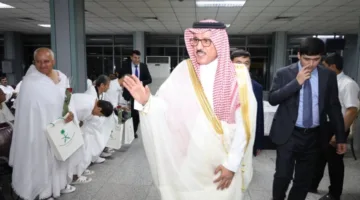 السفير الرشيدان يودع أول دفعة من حجاج طاجيكستان