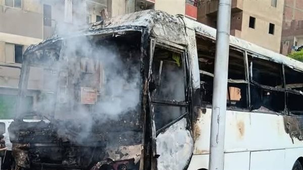 السيطرة على حريق أتوبيس خاص في المرج شرق القاهرة