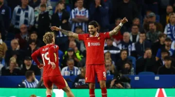 الشوط الأول: ليفربول يسبق برايتون في الدوري الإنجليزي
