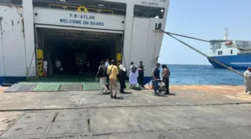 الفوج الثاني من حجاج بيت الله يغادر ميناء نويبع متوجهًا إلى الأراضي المقدسة