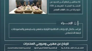 القبض على ستة أفراد بتهمة تهريب 120 كيلوغرامًا من القات في الدائر