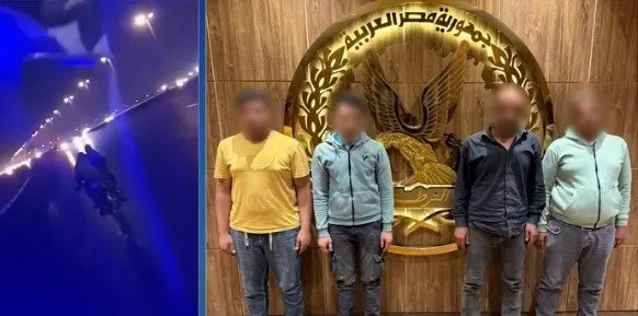 القبض على عاطلين أجبروا سائق على التوقف بالقاهرة | فيديو