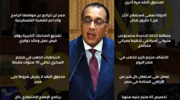 الكلمات الرئيسية لرئيس الوزراء في الاجتماع الأسبوعي للحكومة | إنفوجراف