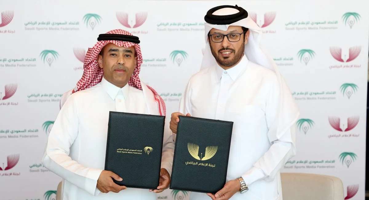 اللجنة الإعلامية الرياضية القطرية واتحاد الإعلام الرياضي السعودي يبرمان اتفاقية تعاون اللجنة الإعلامية الرياضية القطرية واتحاد الإعلام الرياضي السعودي يبرمان اتفاقية تعاون
