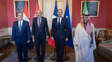 اللجنة الوزارية المعنية بغزة برئاسة وزير الخارجية تجتمع مع نظيره الفرنسي