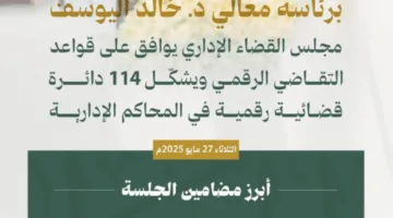 المجلس الإداري للقضاء يعتمد قواعد التقاضي الرقمي ويؤسس 114 دائرة قضائية رقمية في المحاكم الإدارية