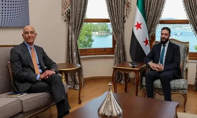 الممثل الأمريكي في سوريا يجتمع مع الشرع بعد إزالة العقوبات الممثل الأمريكي في سوريا يجتمع مع الشرع بعد إزالة العقوبات