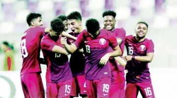 المنتخب الأولمبي القطري في المجموعة الثامنة بكأس آسيا.
