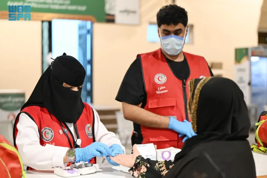الهلال الأحمر في تبوك يقدم خدمات صحية شاملة لحجاج بيت الله الحرام في مدينة الحجاج الهلال الأحمر في تبوك يقدم خدمات صحية شاملة لحجاج بيت الله الحرام في مدينة الحجاج