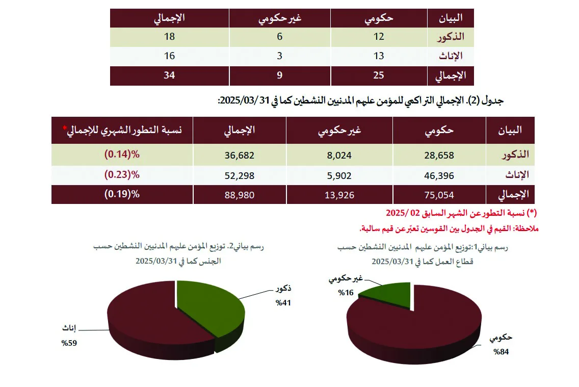 الهيئة العامة للتقاعد: 89 ألف مستفيد من مظلة التأمينات الاجتماعية
