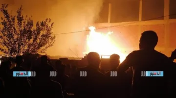 اندلاع النيران في محل ألعاب فى أسوان