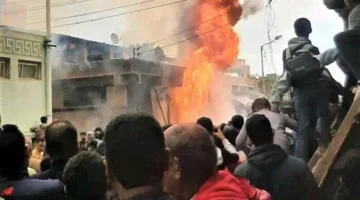 اندلاع حريق في متجر لقطع غيار السيارات بمنطقة الحرفيين