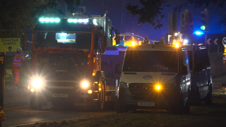 Emergency services at the scene. (Jamie Lashmar/PA)