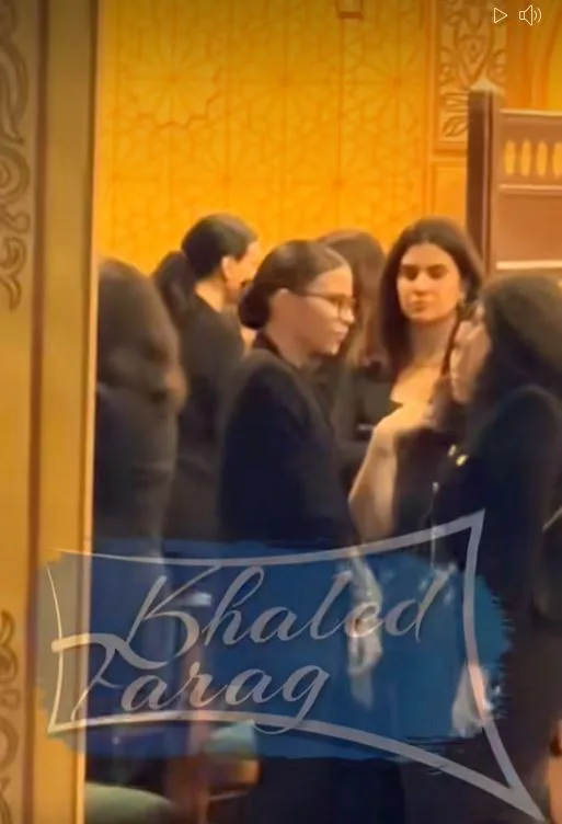 اول ظهور لإبنة وليد مصطفى زوج كارول سماحة في مراسم العزاء
