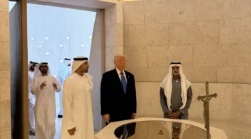 باستخدام أسلوب ترامب: الرئيس الأمريكي يودع رئيس الإمارات وينسحب من أبوظبي