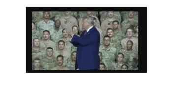 بالفيديو: ترامب يقدم عرضًا حيًا لأغنية “God Bless the USA” في قاعدة العديد بقطر