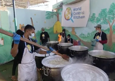 المطبخ المركزي العالمي يعلن نفاد ما لديه من مخزون الطعام في غزة بسبب الحصار الإسرائيلي