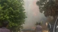 بجانب رابعة العدوية.. حريق ضخم يستعر في حديقة بمدينة نصر
