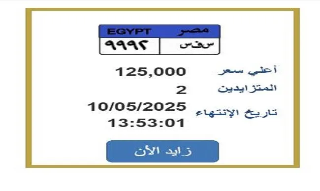 بخطوات بسيطة.. «المرور» تطرح التزايد على لوحة سيارة مميزة
