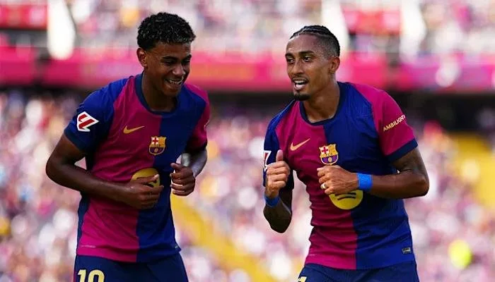 برشلونة ضد الريال.. رافينيا يمنح البلوجرانا رابع الأهداف وانهيار للميرنجي «فيديو» برشلونة ضد الريال.. رافينيا يمنح البلوجرانا رابع الأهداف وانهيار للميرنجي «فيديو»