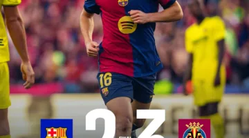 برشلونة يتلقى هزيمة قاسية بثلاثة أهداف مقابل هدف أمام فياريال في مواجهة مثيرة بالدوري الإسباني