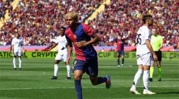 بطريقة رائعة.. لامين يامال يسجل هدف برشلونة الثاني أمام ريال مدريد