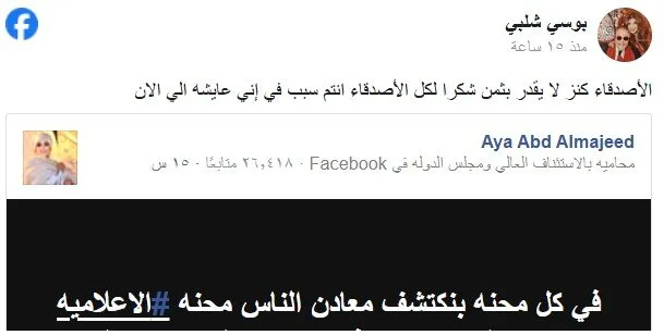 بعد أزمتها مع أبناء محمود عبد العزيز.. رسالة بوسي شلبي لأصدقائها