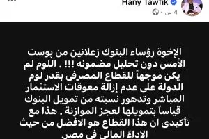 بعد ردود فعل قيادات البنوك.. هاني توفيق يسحب تصريحاته بشأن أرباح البنوك المصرية.