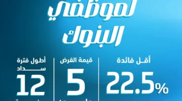بنك ABC يقدم قرضًا لموظفي البنوك بقيمة 5 ملايين جنيه مع إمكانية السداد حتى 12 عامًا.