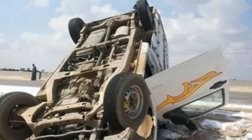 انقلاب مركبة محمّلة بالسجائر على طريق الجعافرة في أسوان